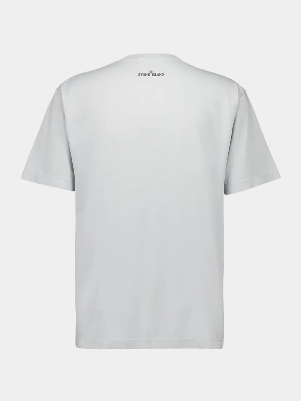 Grey T-Shirt with Gradient Compass Print