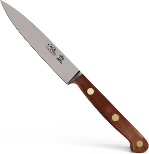 Gude Karl Güde Series Forged Double Bolster Larding Knife 4-in, Plum Wood Handle