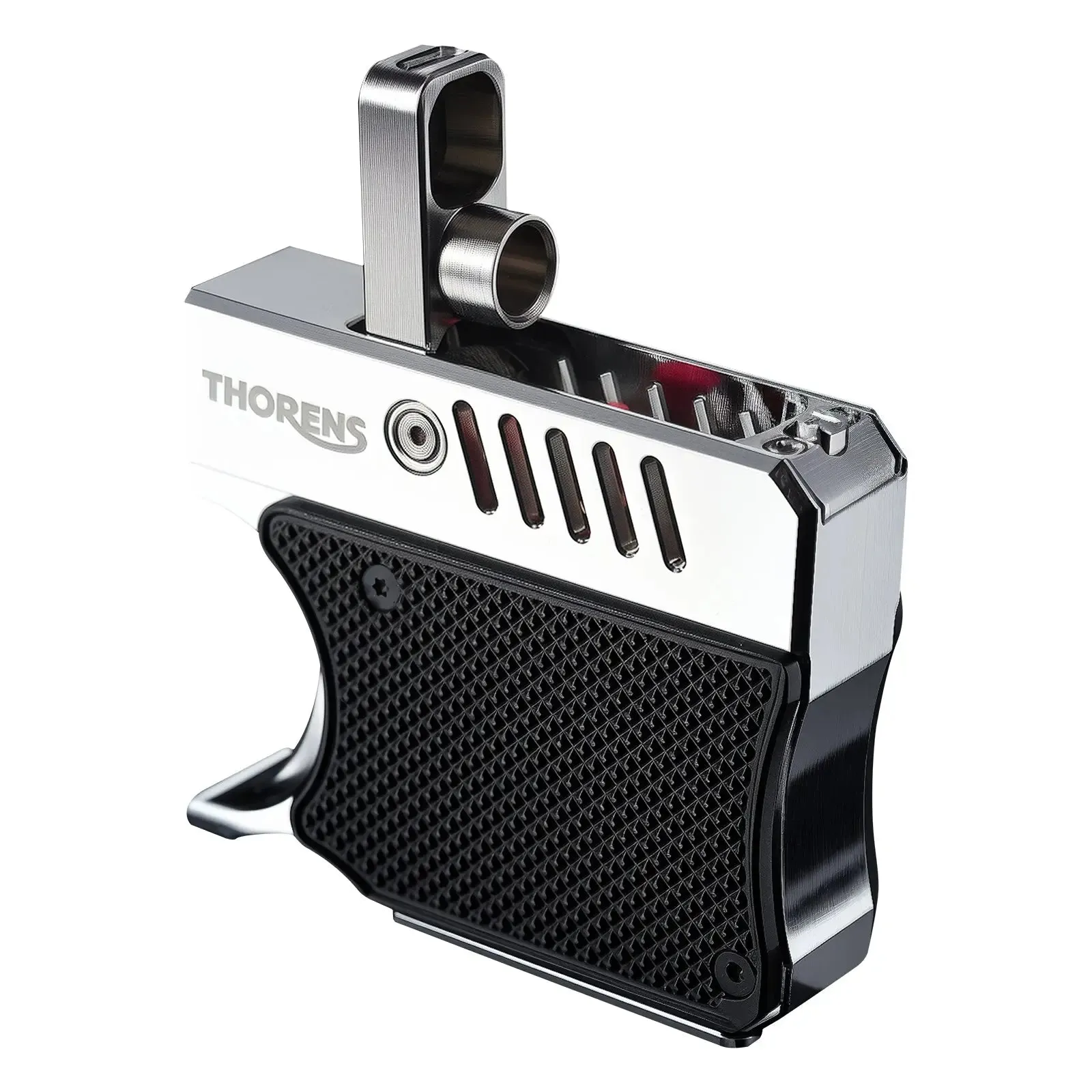 Gun Lighter - Black With Silver