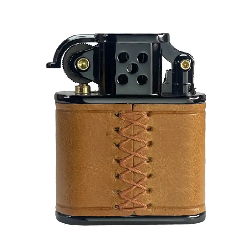 Handmade Cowhide Lighter - Brown