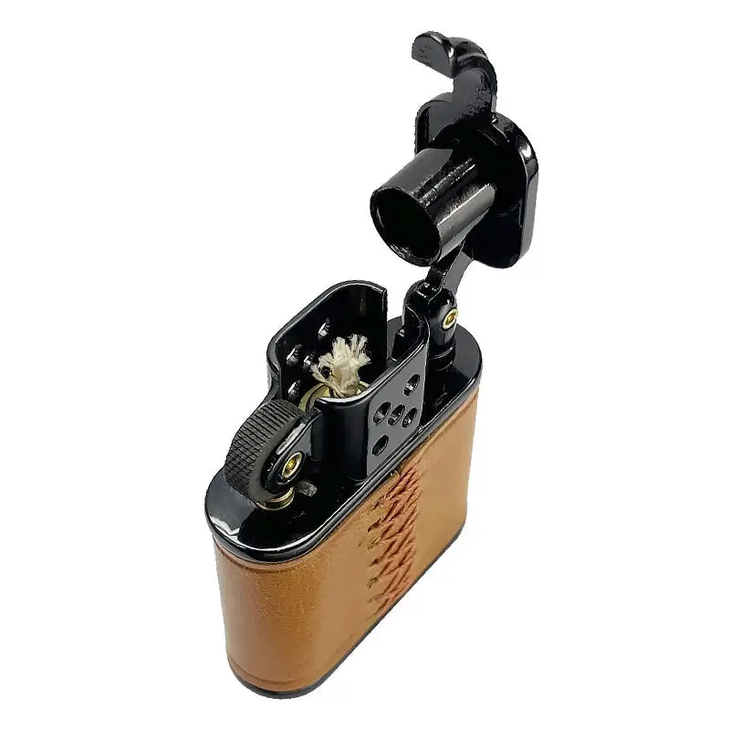 Handmade Cowhide Lighter - Brown