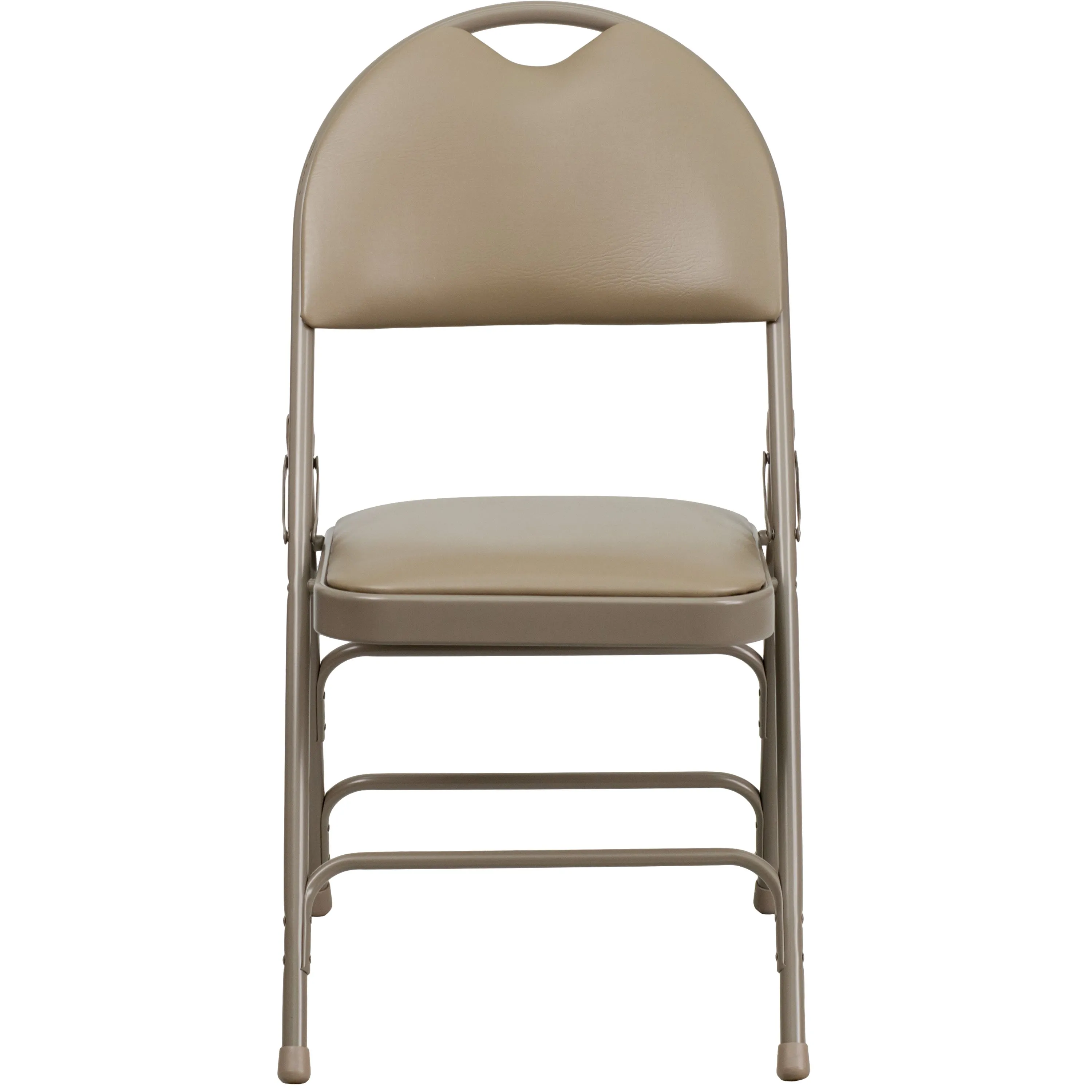 HERCULES Series Extra Large Ultra-Premium Triple Braced Metal Folding Chair with Easy-Carry Handle