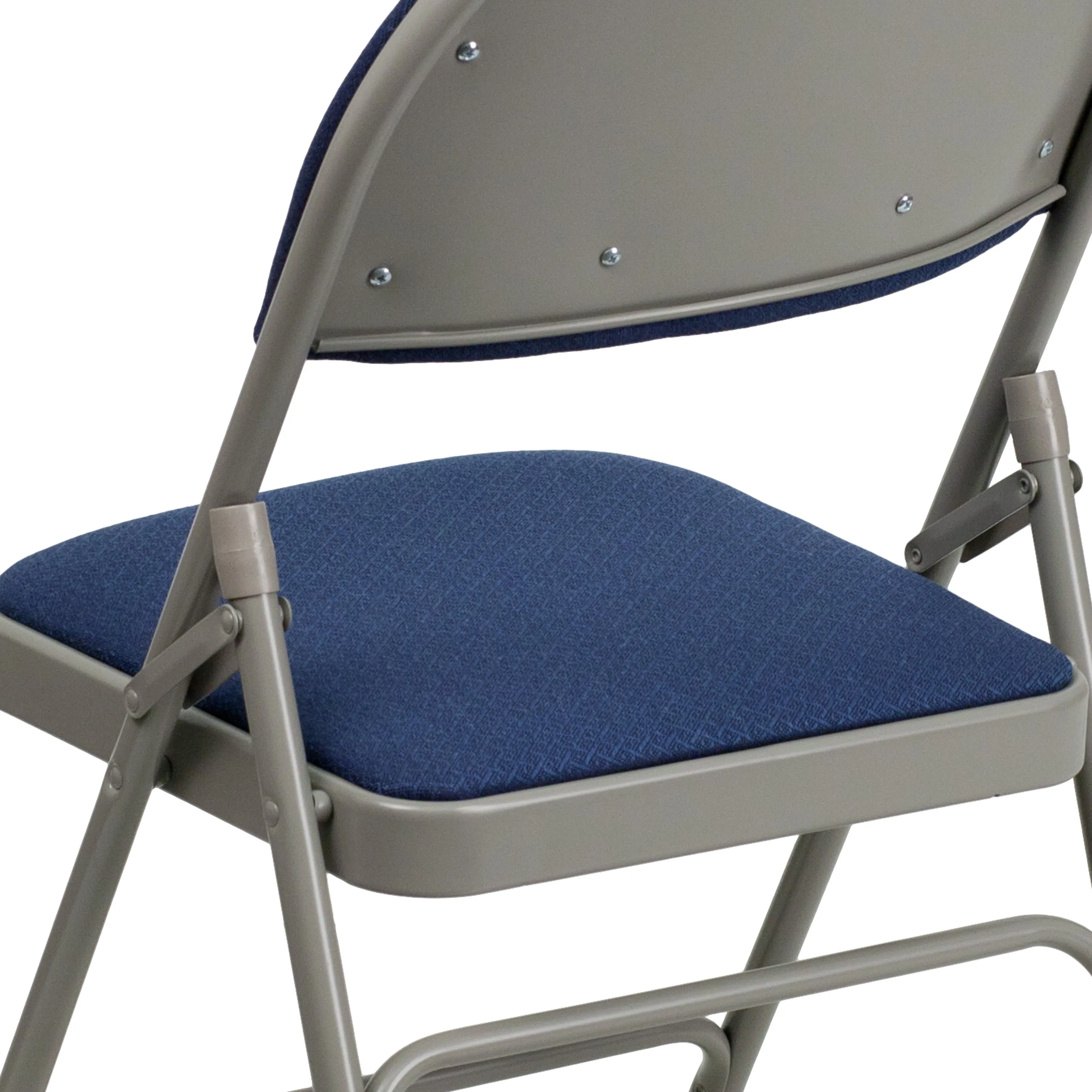 HERCULES Series Extra Large Ultra-Premium Triple Braced Metal Folding Chair with Easy-Carry Handle