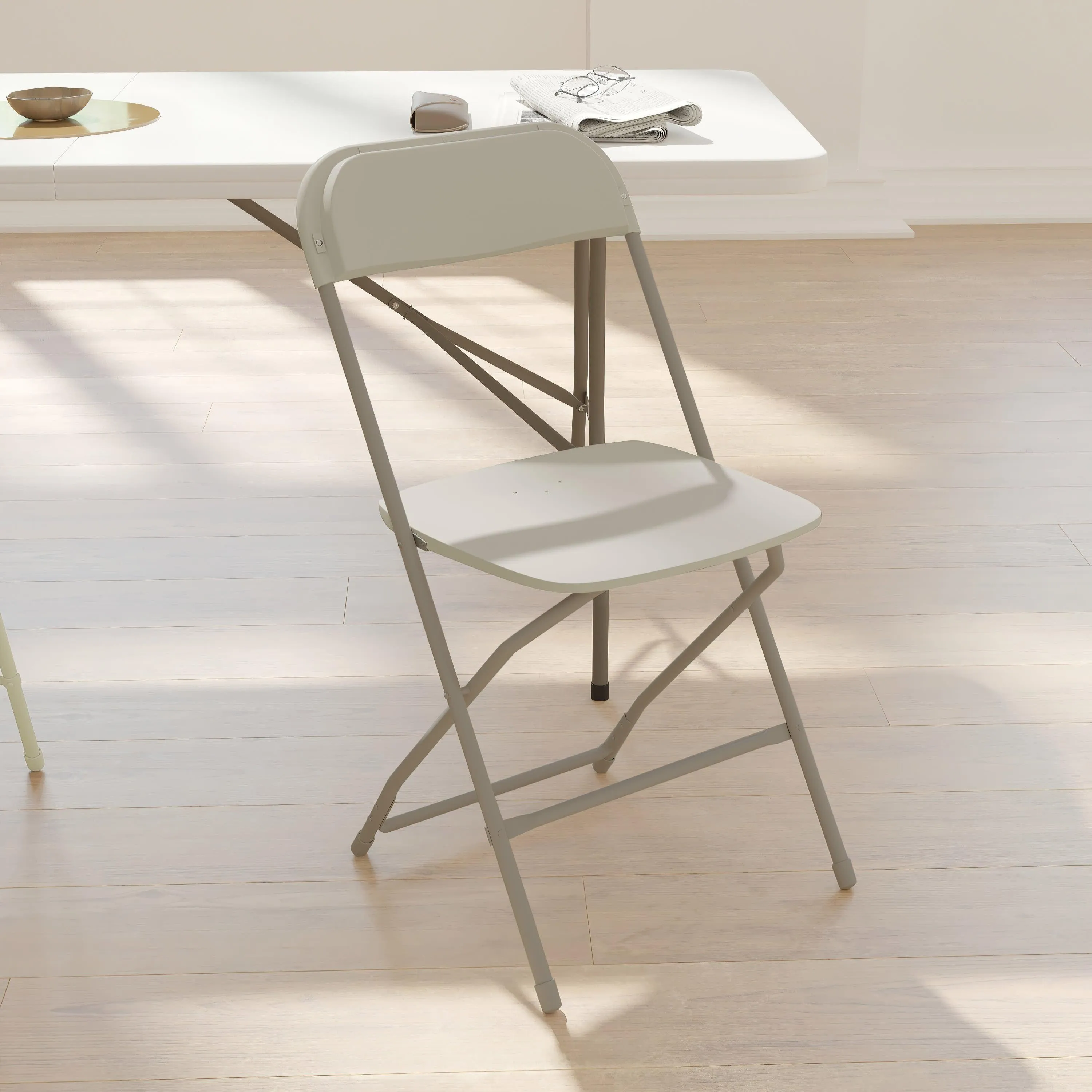 Hercules Series Plastic Folding Chair - 650LB Weight Capacity