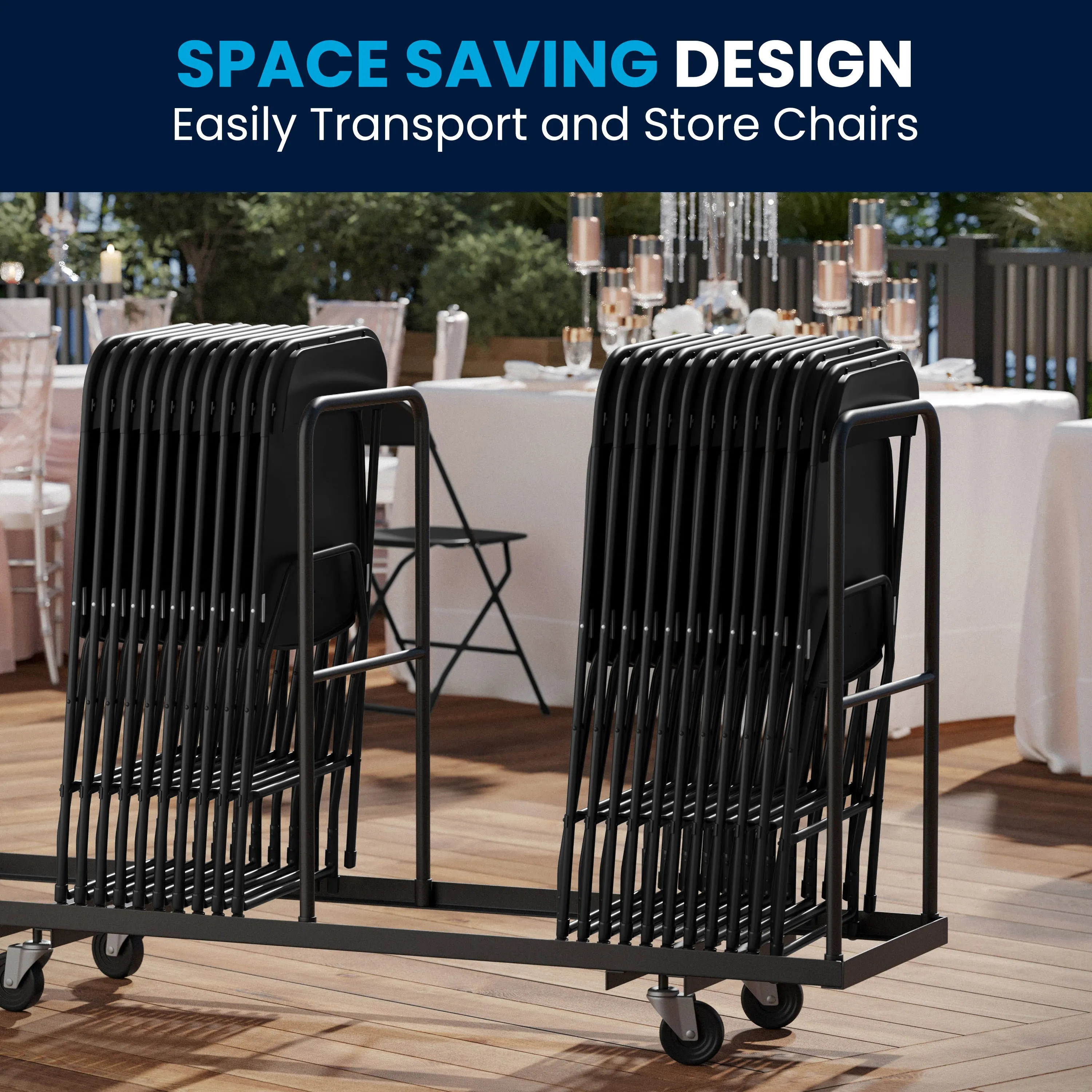 Hercules Series Plastic Folding Chair - 650LB Weight Capacity