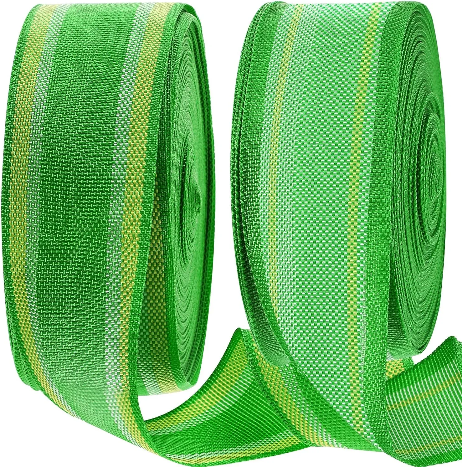 HESTYA 2 Rolls 2 1/4 Inch x 100 Feet Lawn Chair Webbing Folding Polypropylene Webbing for Outdoor Furniture Seat Repair Replacement