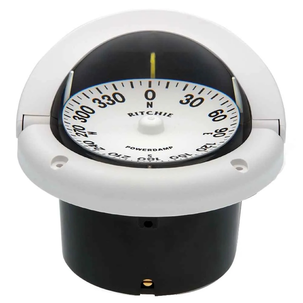 HF-742W Helmsman Compass - Flush Mount - White