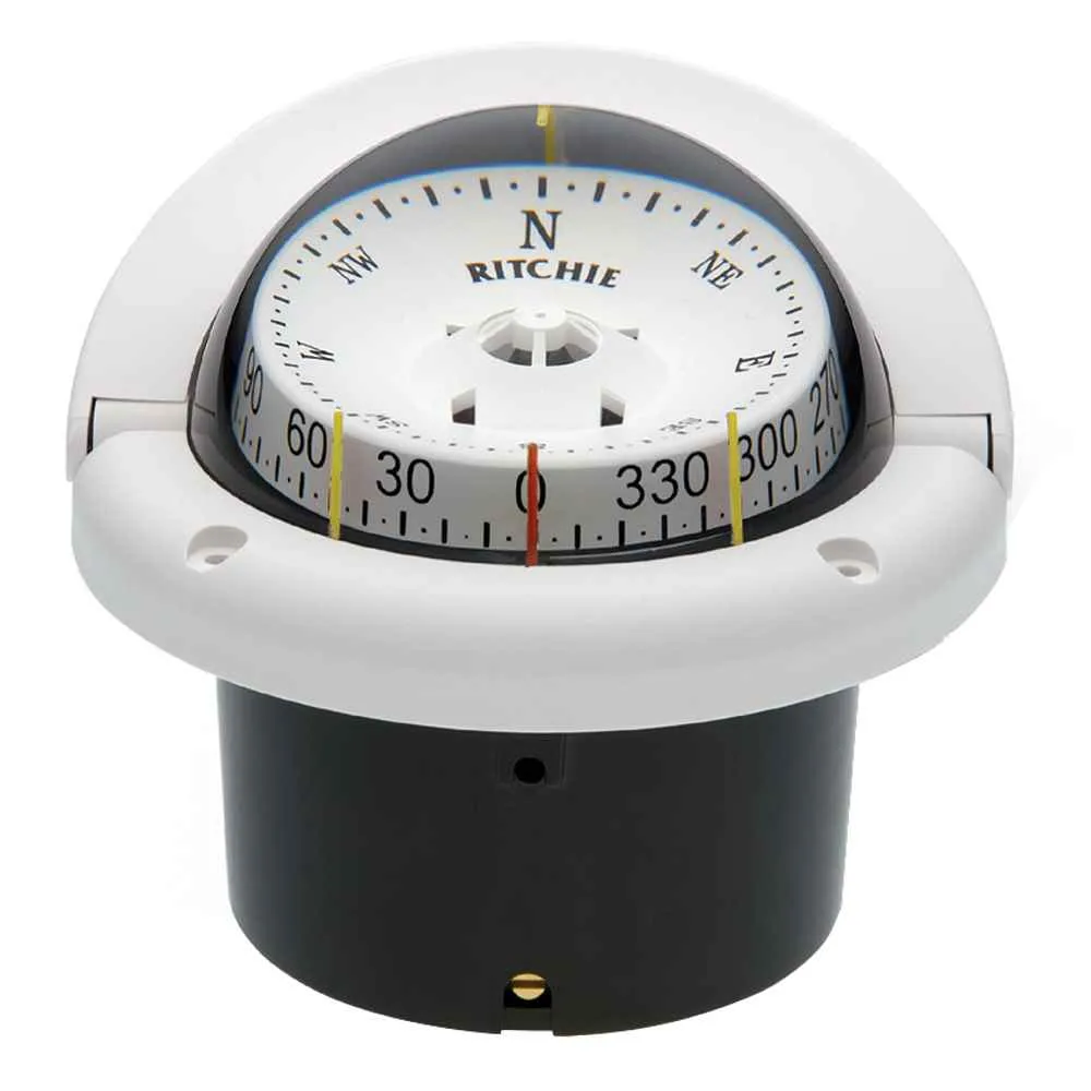 HF-743W Helmsman Compass - Flush Mount - White