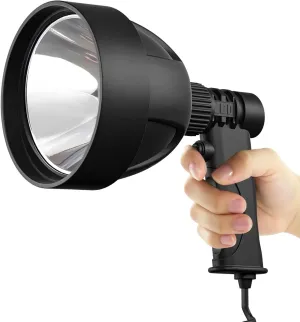 High-Performance 30W Handheld Laser LED Spotlight – 2000LM, Long Range, Waterproof IP65, Cigarette Lighter Powered, 12/24V DC for Off-Road, Camping & Emergency Use