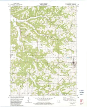 Highland West WI topo map, 1:24000 Scale, 7.5 X 7.5 Minute, Historical, 1983, Updated 1983, 27.58 x 22.08 in