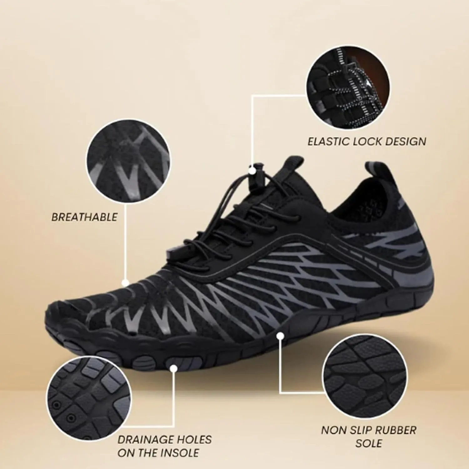 Hike Barefoot Shoes Women Wide Toe Box Healthy & Non-Slip Barefoot Shoes Unisex,Pro Footwear Women Outdoor Hiking Footwear Men