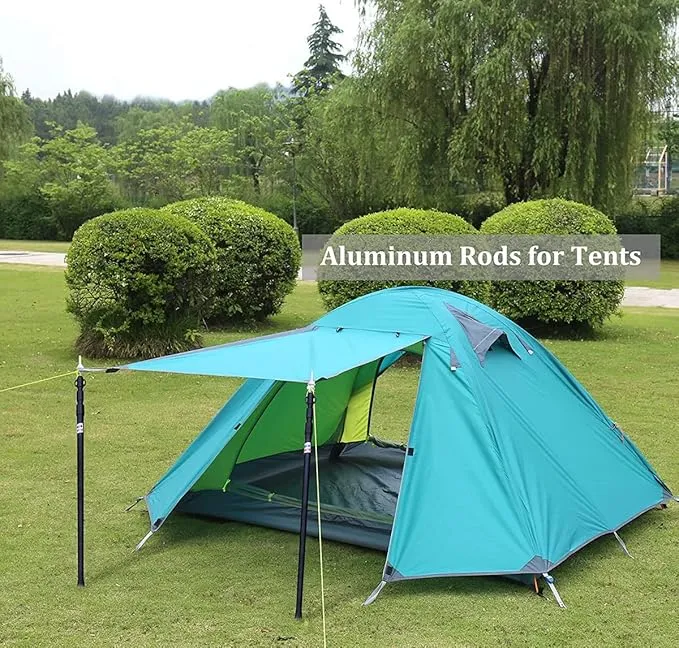 HIKEMAN Tarp Poles Adjustable Aluminum Telescoping Tarp Poles, Lightweight Canopy Poles Portable Tent Poles for Outdoor Camping Backpacking Awning