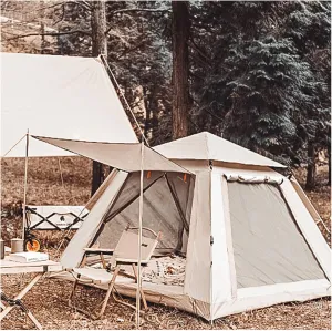 Hiking Tent 4 Man Waterproof,Three Seconds to Open Quick Erect Tents Stable and Practical Tepee Tent Camping for Hiking Backpacking