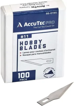 Hobby Blades #11 Standard Refill - 100-Pack - Precision Engineered with High Carbon Steel for Acute Point - APBL-5006