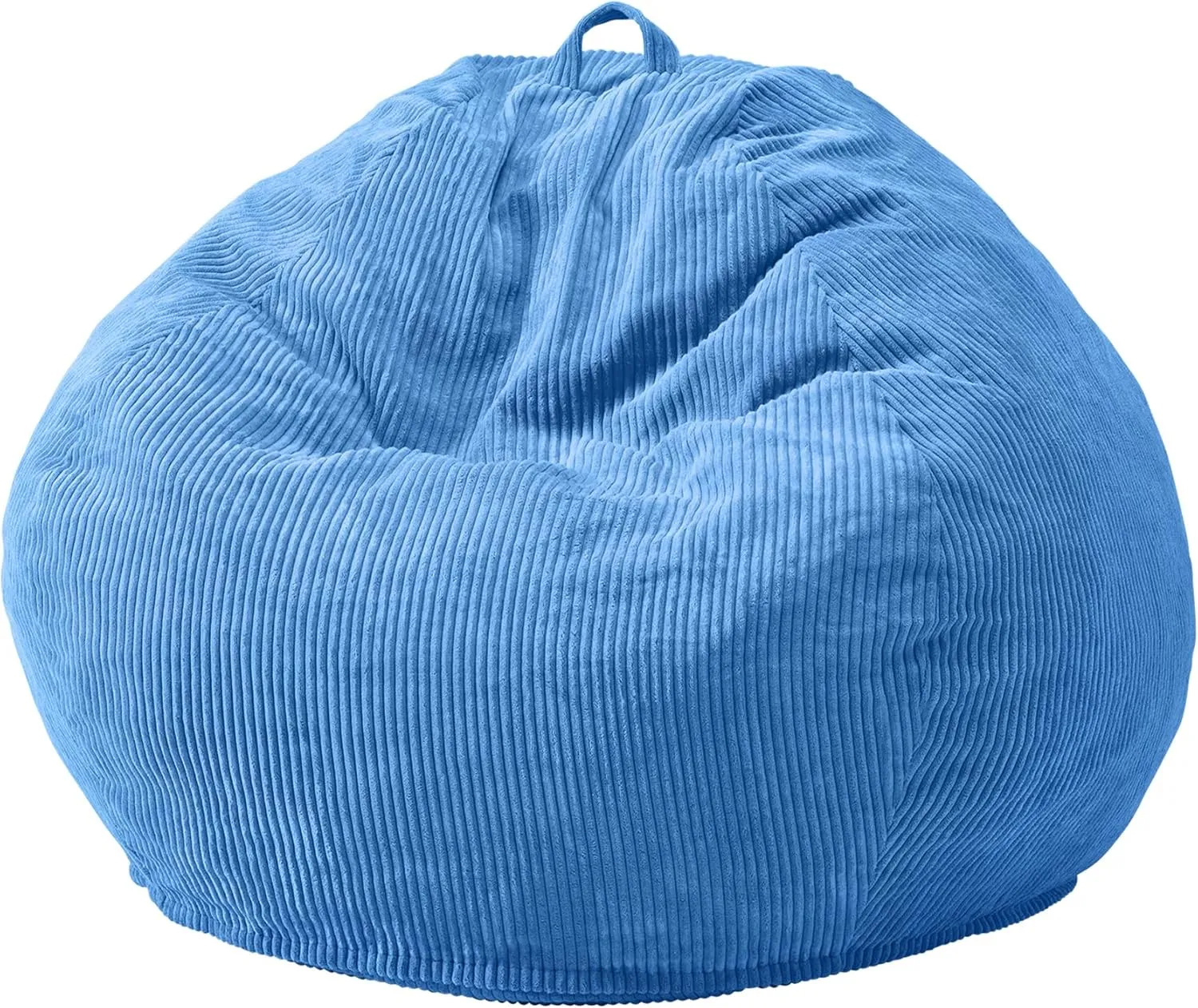 Hobestluk 2.5FT Bean Bag Chair Beanbags Small Bean Bag Chair with Filler Included Teardrop Bean Bag with Removable Cover for Bedroom Living Room (Small, Blue)