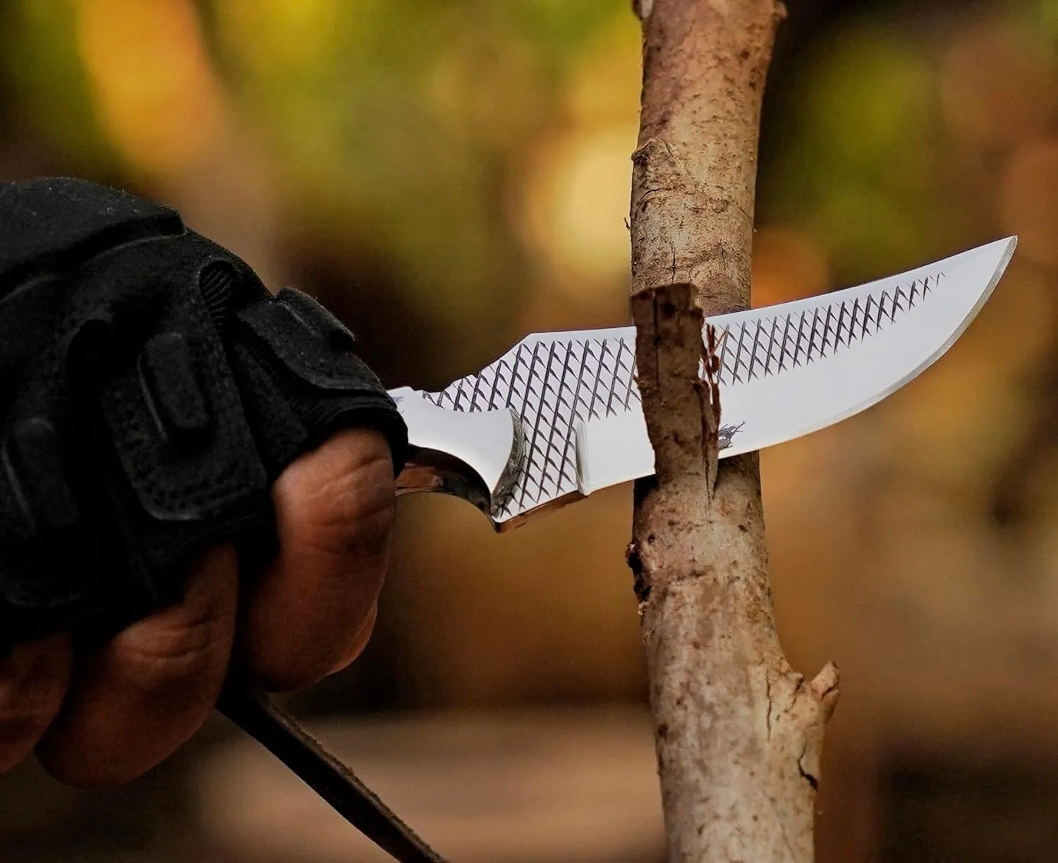 Hunting Knife With Leather Sheath -Handmade Cowboy Skinning Survival Knives for Men & Women-Outdoor Camping Hiking Rasp Knife -Stainless Fixed Blade Full Tang-Camel Bone hnadle