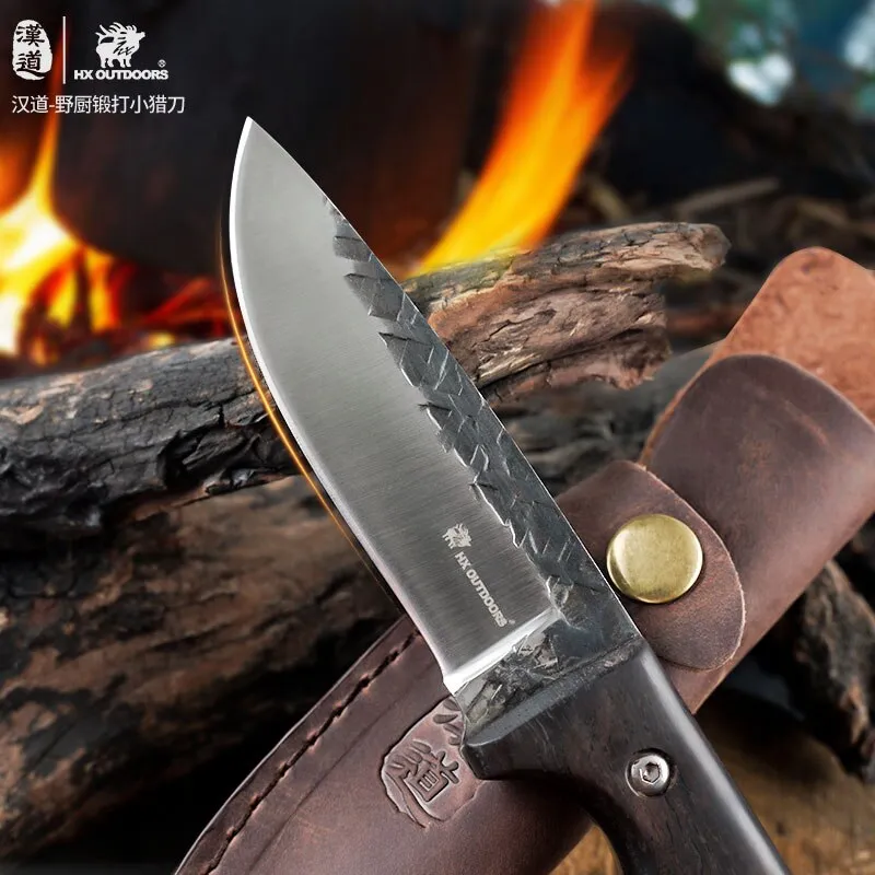 HX Carbon Steel Wood Handle Knife