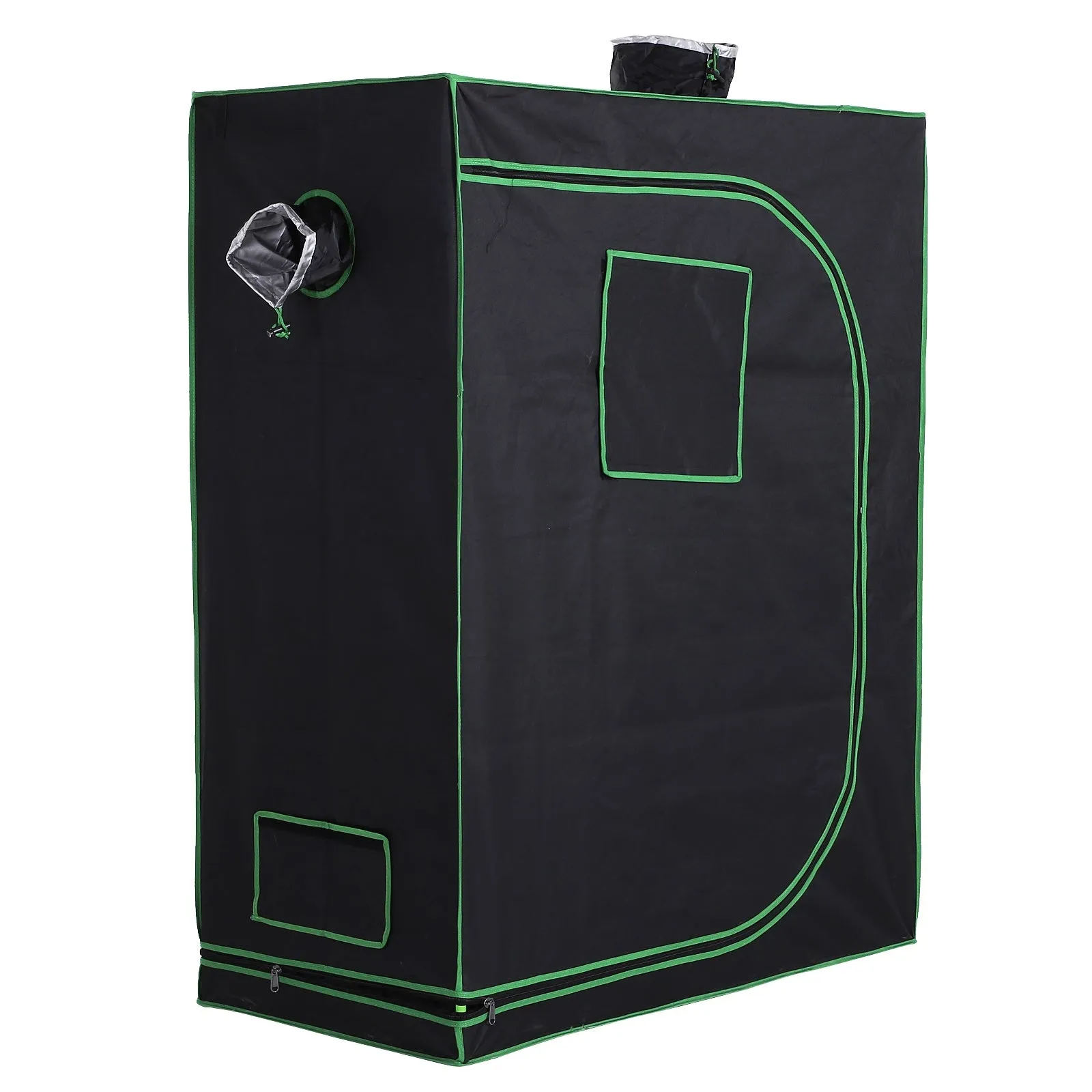 Hydroponic Plant Grow Tent Canopy Indoor Reflective Mylar Green Room 600D Oxford 120L x60W x150H cm Silver
