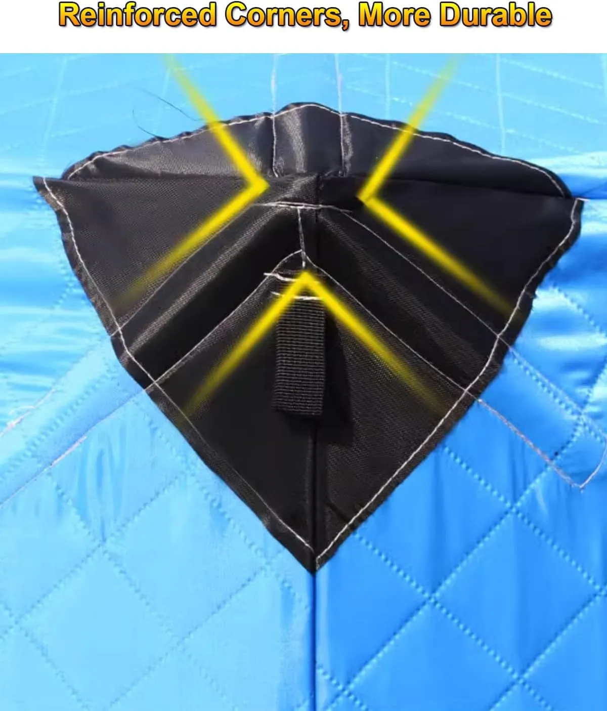 Ice Fishing Tent for Winter, Insulation Ice Fishing Shelter with Ice Fishing Mat, 1 Person/2-3 People/3-4 People Ice Fishing House, Night Fishing Equipment Blue L