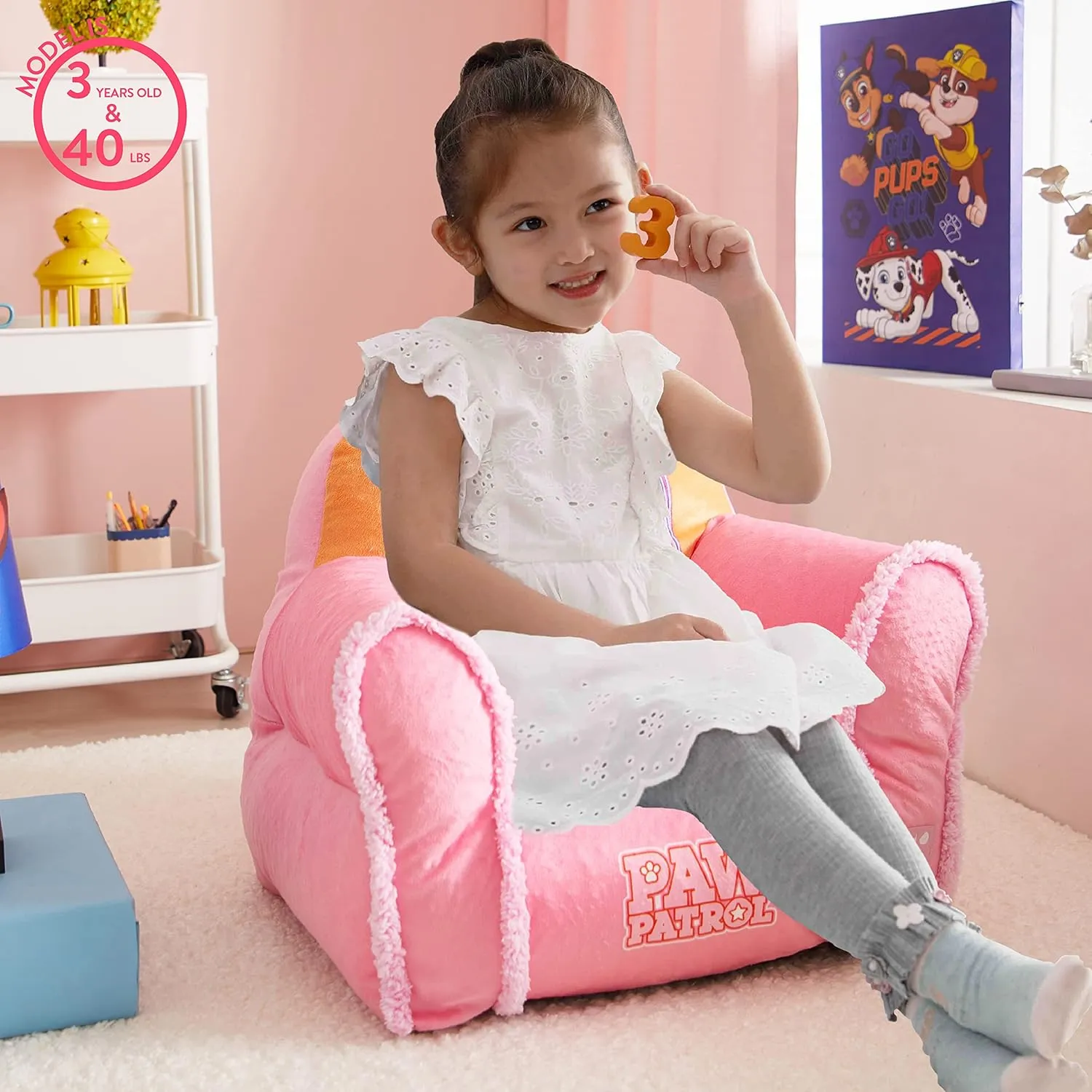 Idea Nuova Paw Patrol Skye Bean Bag Sofa Chair Large