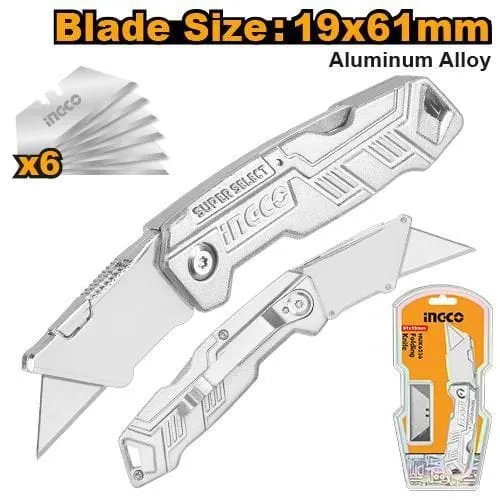 Ingco 61x19mm Folding Knife - HUK6236
