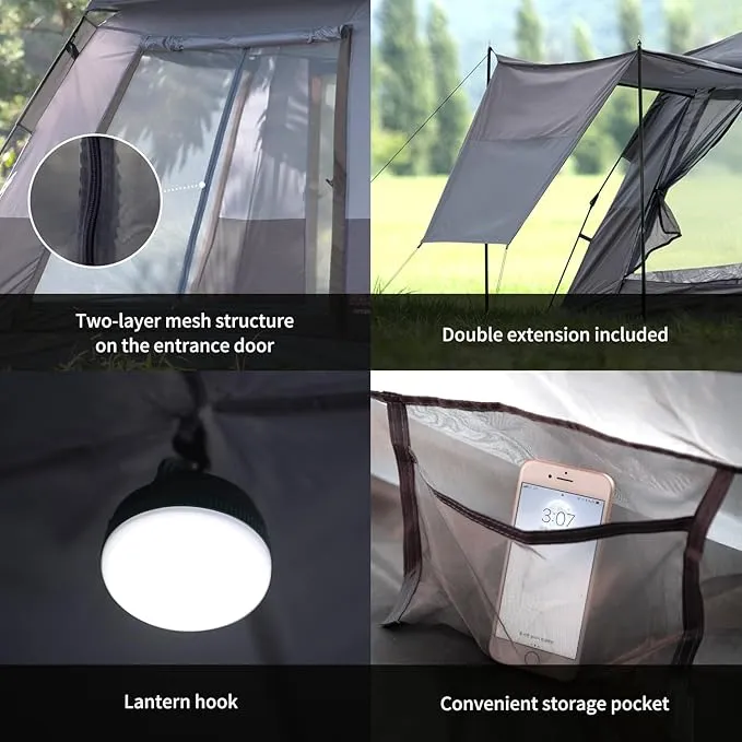 Instant Tents for Camping, 2-3 Person Pop Up Camping Tent, 60s Easy Setup Waterproof Dome Tent for Camping Beach Outdoor Travel