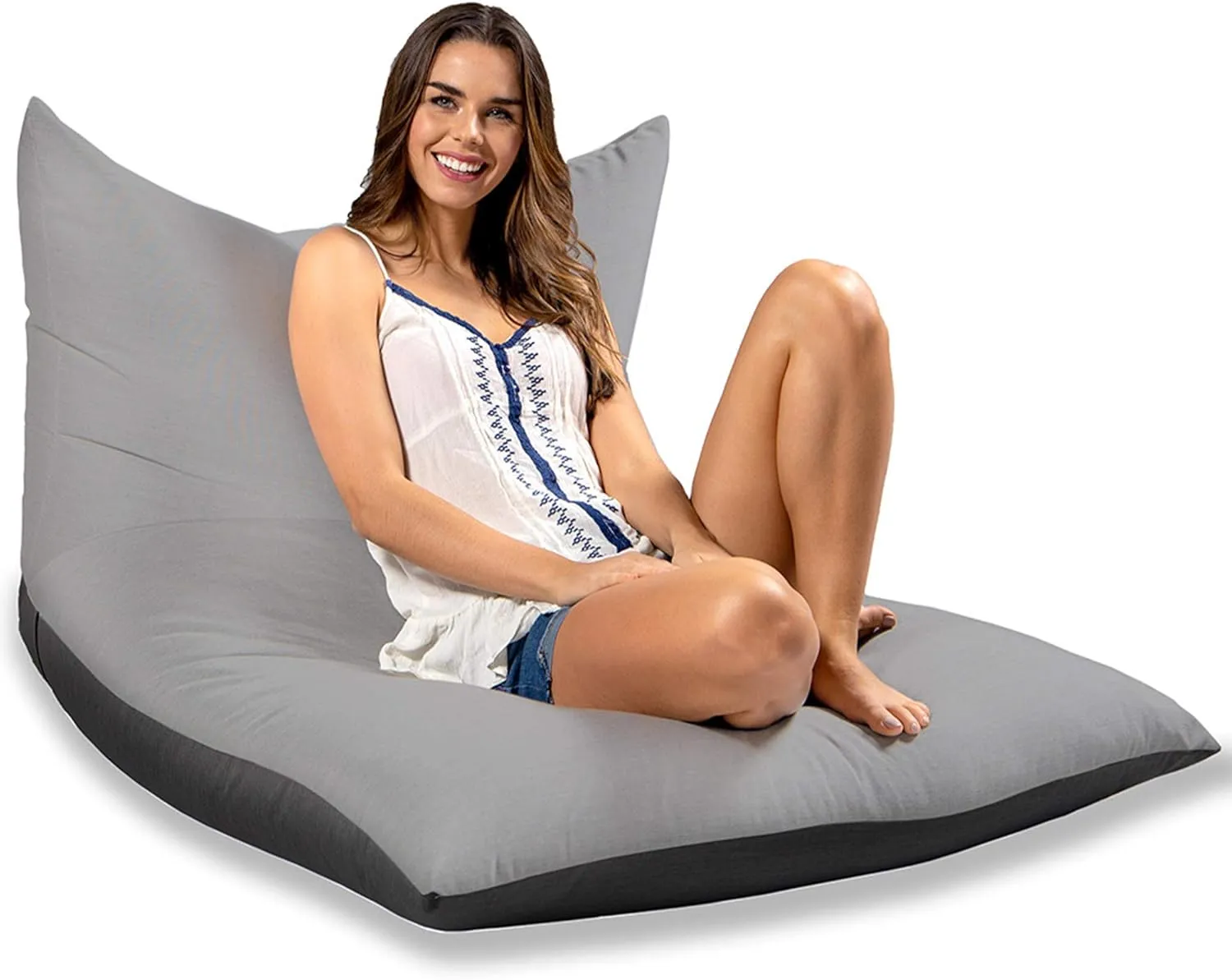 Jaxx Finster Lounge Chair Outdoor Bean Bag, Granite