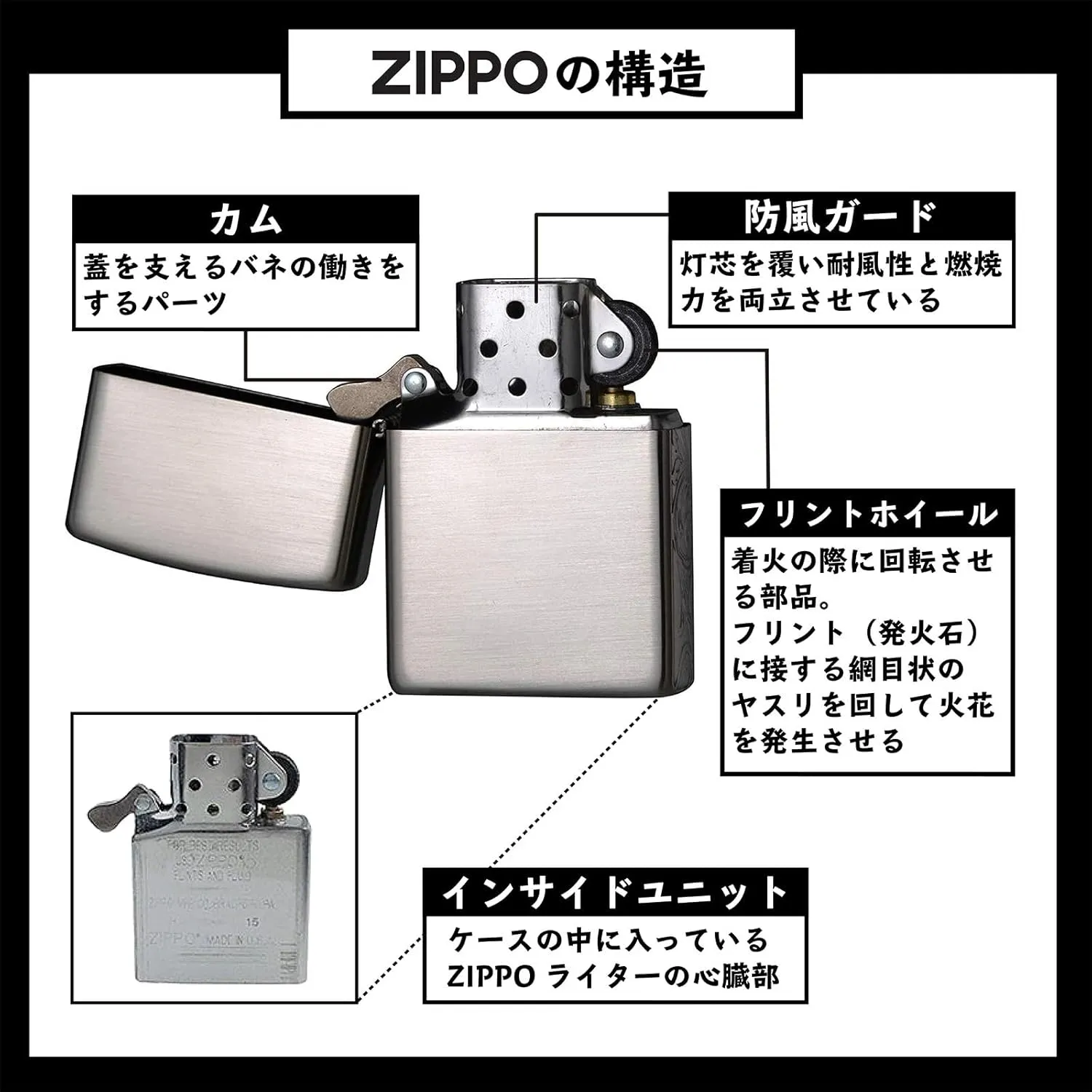 KAJIKAWA Zippo Lighter, Windproof, Brass, Armor Zippo Shell, Shell Pasting Plating, Etching, Double-Sided, Serial Number, Includes Special Sticker, Gold Bull GP (YL)