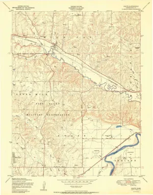 Keats KS topo map, 1:24000 Scale, 7.5 X 7.5 Minute, Historical, 1950, 27.03 x 21.11 in