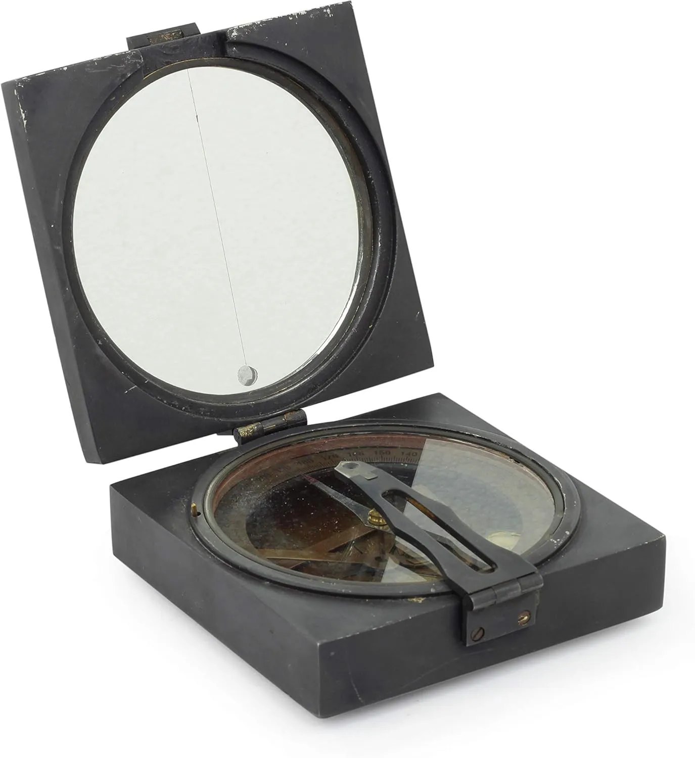 Kelvin & Hughes 1917 Pocket Transit BrontTon Compass with Old Replica Functional Magnetic Needles | Prestigious Maritime Gifts Compass | Nagina International