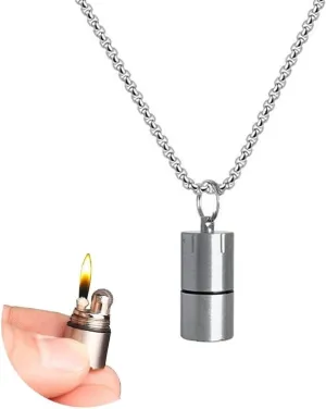 (Kerosene Not Included) Soft Flame Kerosene Lighter Retro Portable Metal Kerosene Lighter! Cylindrical Shape Lighter Portable Metal Waterproof Lighter(F)