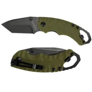 Kershaw Shuffle II Tanto Olive Handle Tanto Blade
