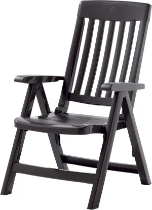 KETTLER Sieger Resin Folding Chair Anthracite Gray