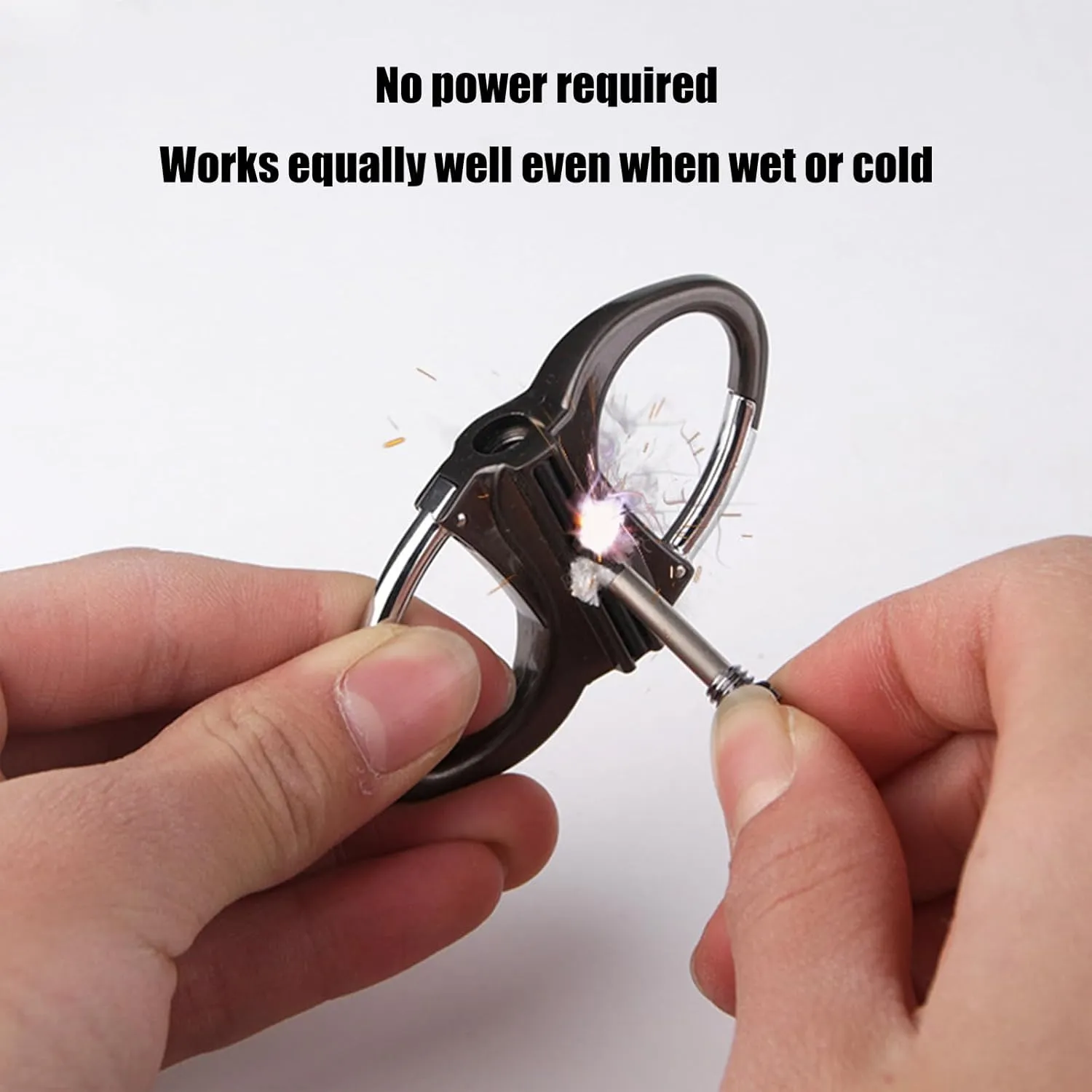 Keychain Lighter, Keychain Match Lighter Can Be Filled with Kerosene, Friction-Type Outdoor Emergency Matches