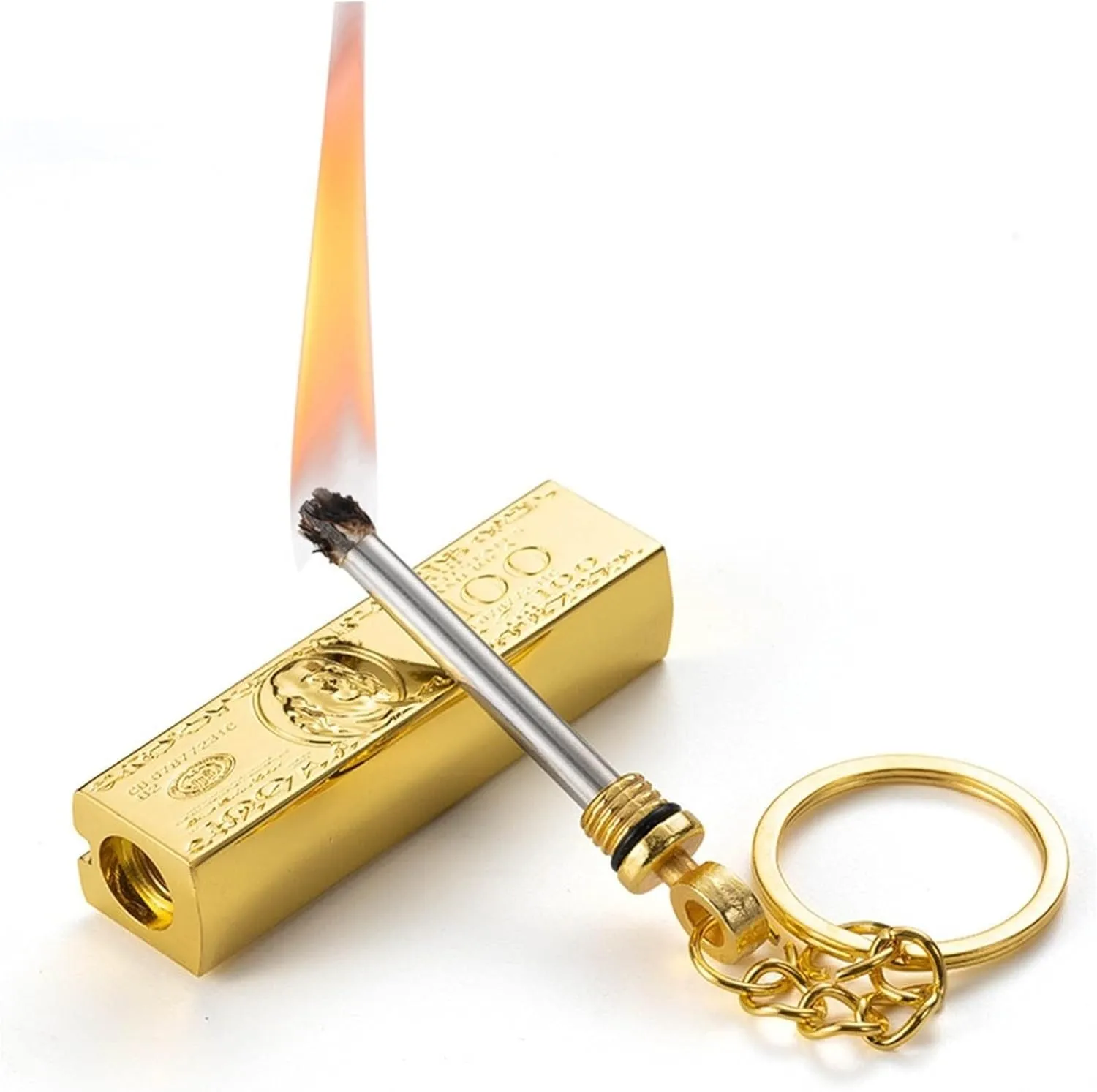 Keychain Lighter, Metal Lighter, Waterproof Portable Lighter,Eternal Match Kerosene Lighter, Gift for Men, Retro Lighter, Fuel Lighter with Gift Box