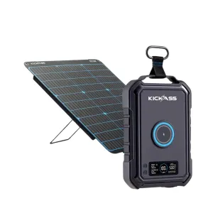 KickAss KickCharge Rooftop Tent 150   60W Portable Solar Panel Bundle