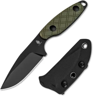 Kizer Muskrat Fixed Blade Knife, 3.15 In D2 Neck Knife Argyle Pattern G10 Handle Fixed Blade EDC Knives for Men Women, Outdoor Hunting Hiking Survival Camping Knives 1064A1