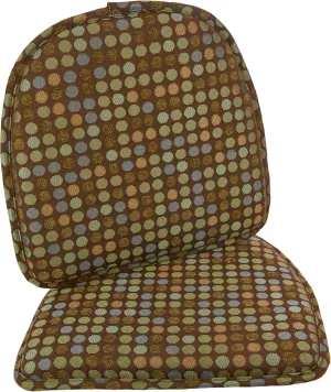 Klear Vu Raindrop The Gripper Non Slip Chair Cushions, Soft & Comfortable Seat Pad, Sitting Pillow for Kitchen, Dining or Office, 2 Count (Pack of 1), Dotty Brown