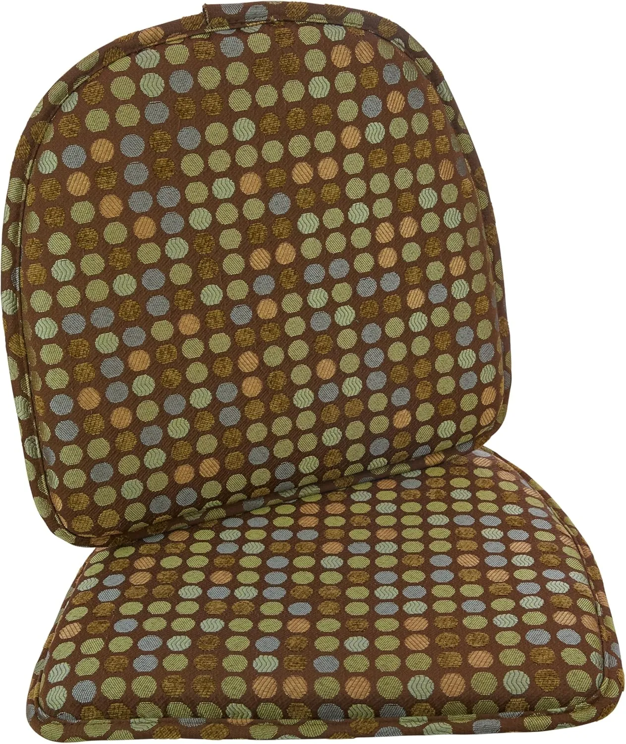 Klear Vu Raindrop The Gripper Non Slip Chair Cushions, Soft & Comfortable Seat Pad, Sitting Pillow for Kitchen, Dining or Office, 2 Count (Pack of 1), Dotty Brown