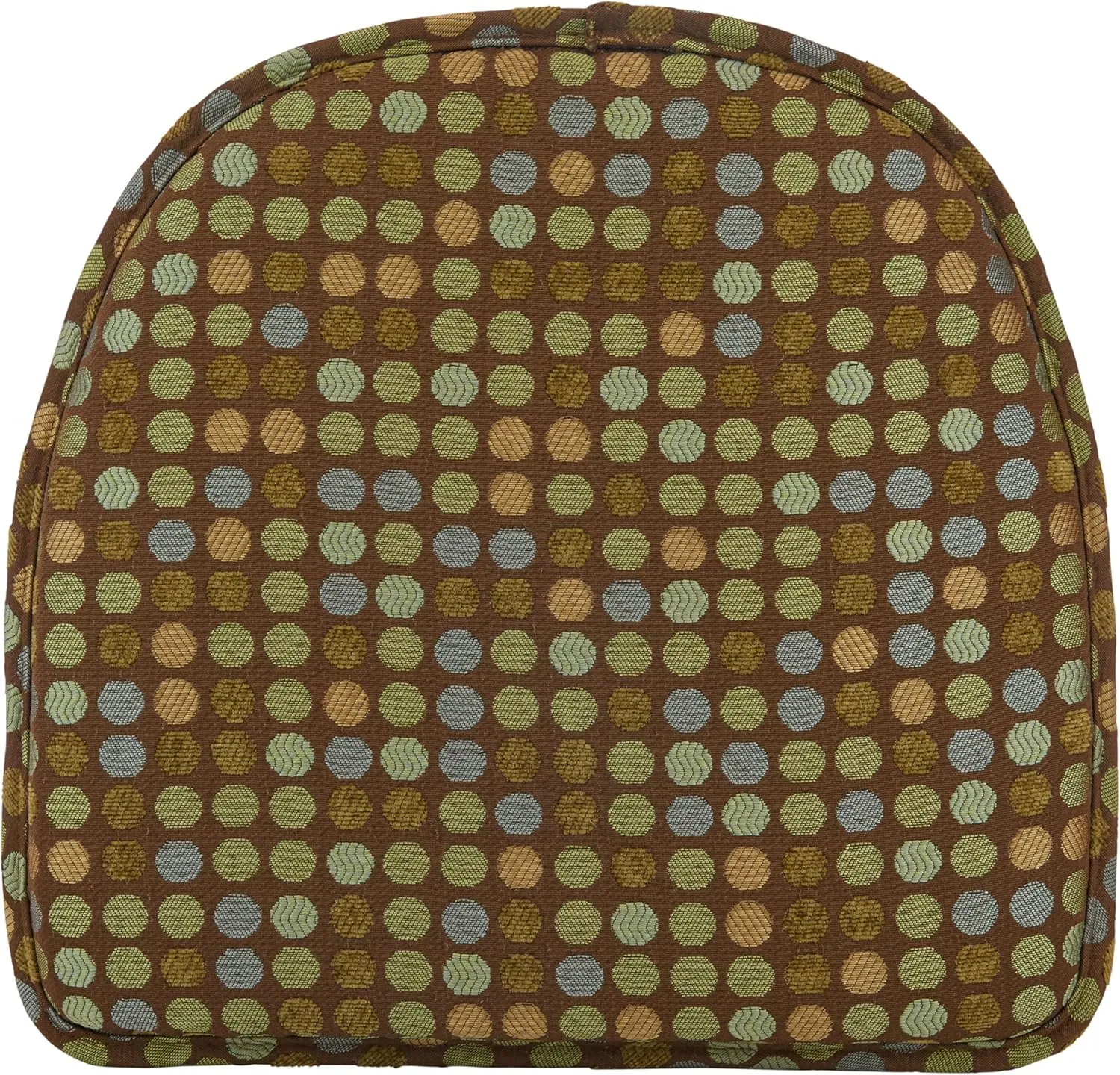 Klear Vu Raindrop The Gripper Non Slip Chair Cushions, Soft & Comfortable Seat Pad, Sitting Pillow for Kitchen, Dining or Office, 2 Count (Pack of 1), Dotty Brown