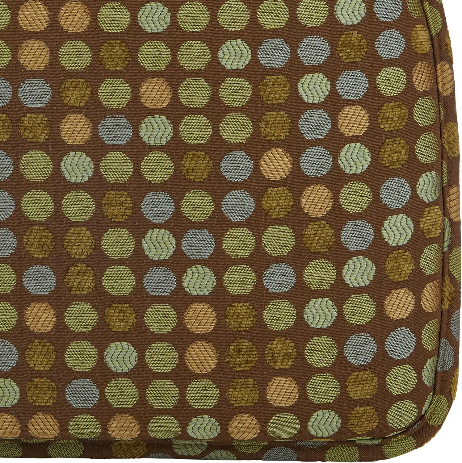 Klear Vu Raindrop The Gripper Non Slip Chair Cushions, Soft & Comfortable Seat Pad, Sitting Pillow for Kitchen, Dining or Office, 2 Count (Pack of 1), Dotty Brown