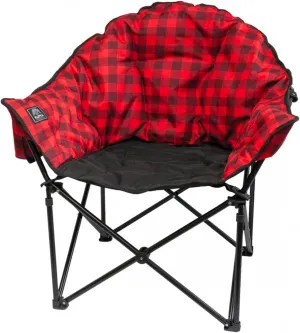 Kuma Outdoor Gear Lazy Bear Chair with Carry Bag, Ultimate Portable Luxury Outdoor Chair for Camping, Glamping, Sports & Outdoor Adventures (Red/Black)
