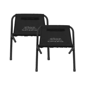 KZM Field BBQ Chair Set of 2 - Black
