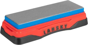Lansky Double-Sided Diamond Knife Sharpening Bench Stone: Coarse Grit (120) and Fine Grit (600) 6" x 2" - DB1260