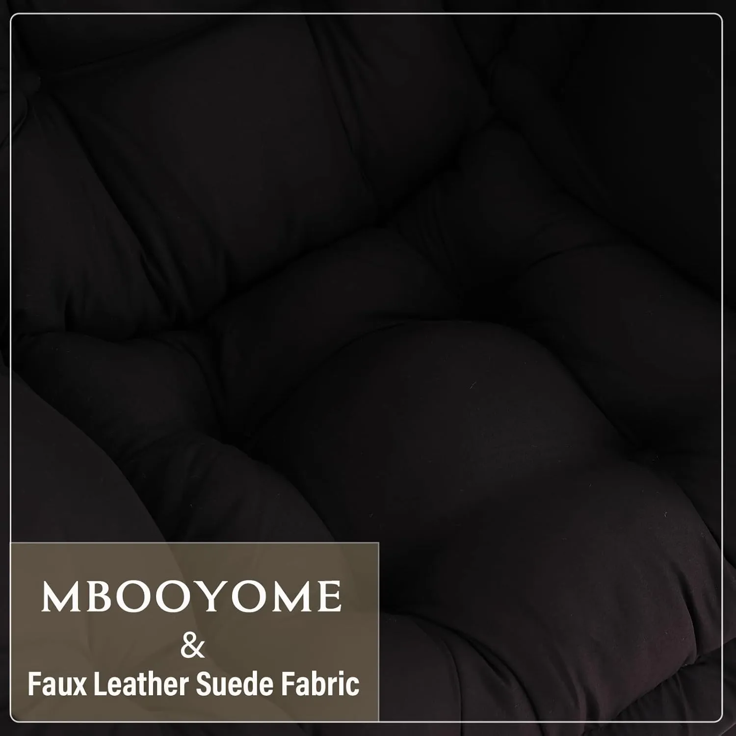 Lazy Chair with Ottoman, Modern Accent Chair Contemporary Lounge Leisure Upholstered Sofa Chair Set with Armrests, Reading Chair for Living Room, Bedroom, Office, Black