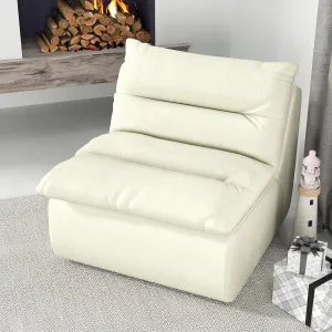 Lazy Floor Sofa,Modern Armless Floor Lounge Chair, Comfy Accent Bean Bag Couch, Single Corner Chair Sofa for Living Room Bedroom Salon Office Beige