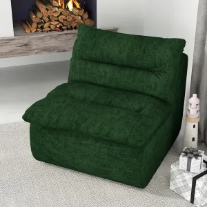 Lazy Floor Sofa,Modern Armless Floor Lounge Chair, Comfy Accent Bean Bag Couch, Single Corner Chair Sofa for Living Room Bedroom Salon Office Green