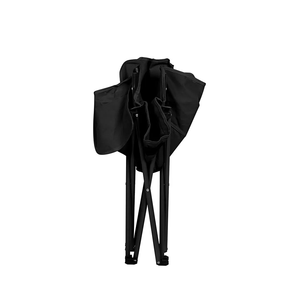 Levede Folding Camping Moon Chair Lightweight Black-TAS_Metro