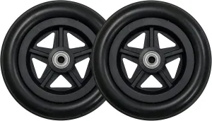 Lightweight Caster with Polyurethane Tire, 6" x 1" x 1 9/16" Width Hub; Fits Most Sunrise, Medline, Drive, Invacare, E&J, Guardian, ALCO & Other Manual Wheelchairs (5/16" Axle)