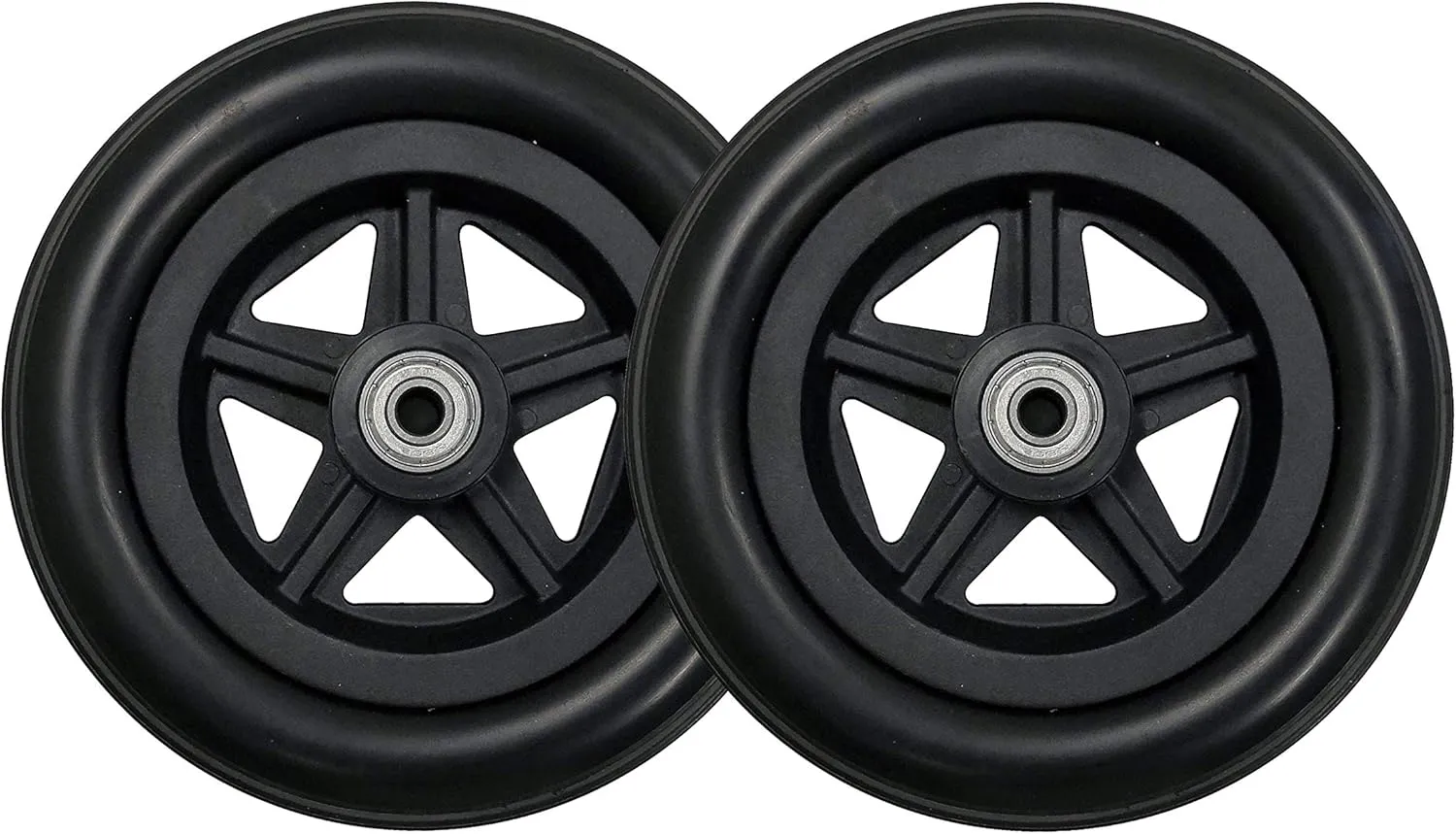 Lightweight Caster with Polyurethane Tire, 6" x 1" x 1 9/16" Width Hub; Fits Most Sunrise, Medline, Drive, Invacare, E&J, Guardian, ALCO & Other Manual Wheelchairs (5/16" Axle)